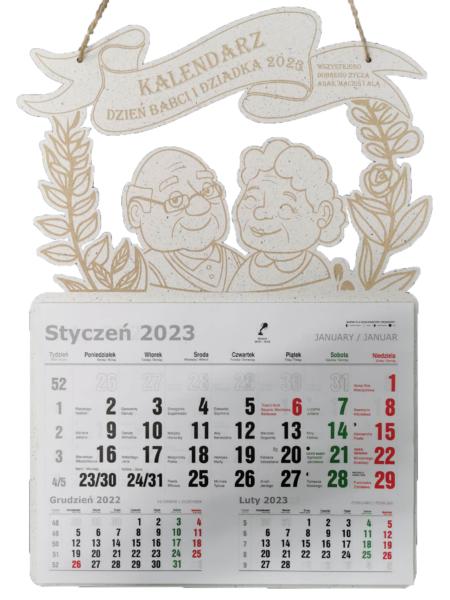 KALENDARZ NA DZIEŃ BABCI I DZIADKA NA PREZENT