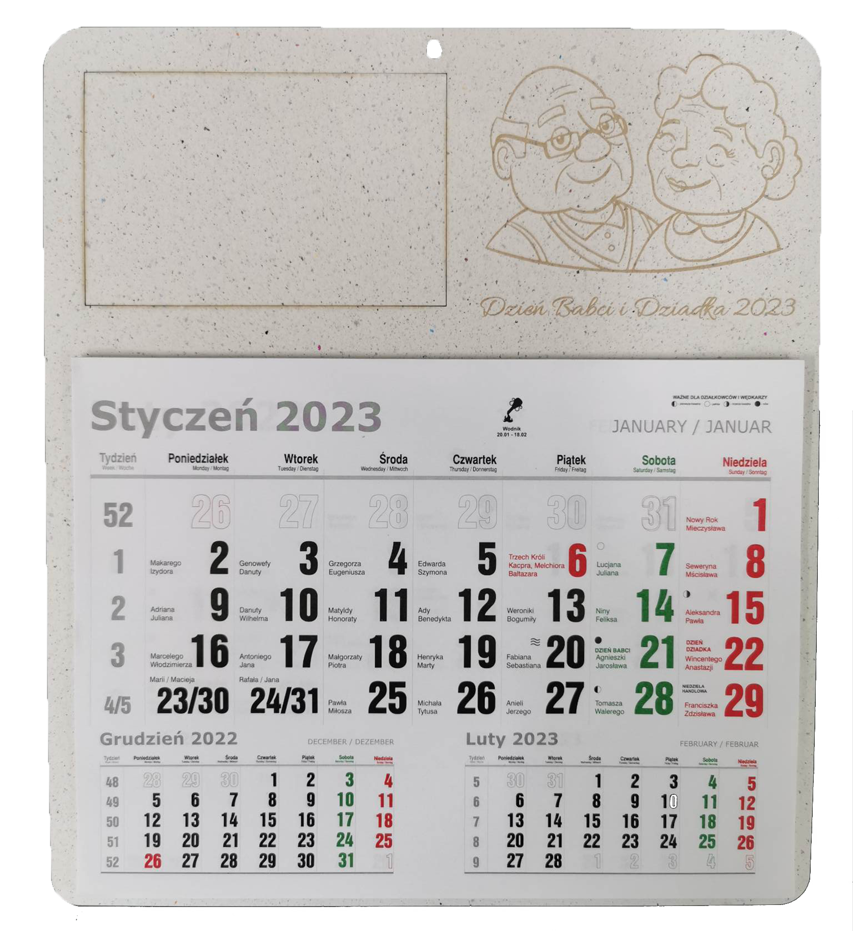 PREZENT NA DZIEŃ BABCI DZIADKA KALENDARZ 2023 - obrazek 3