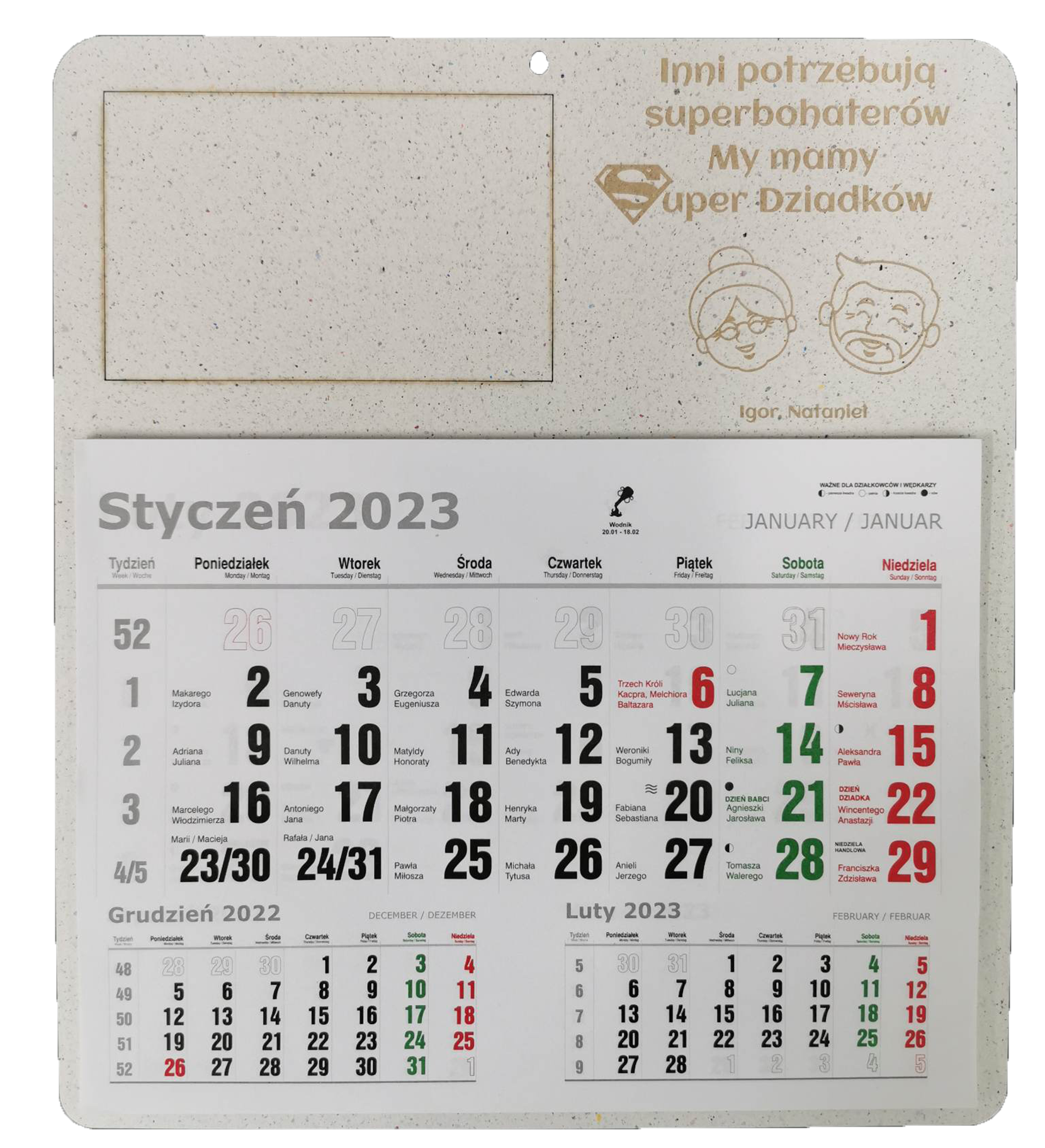 PREZENT NA DZIEŃ BABCI DZIADKA KALENDARZ 2023 - obrazek 9
