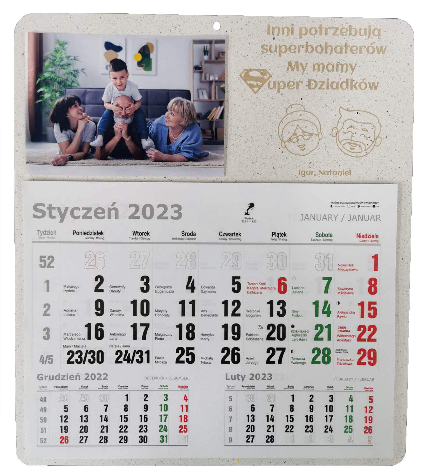 PREZENT NA DZIEŃ BABCI DZIADKA KALENDARZ 2023 - obrazek 8