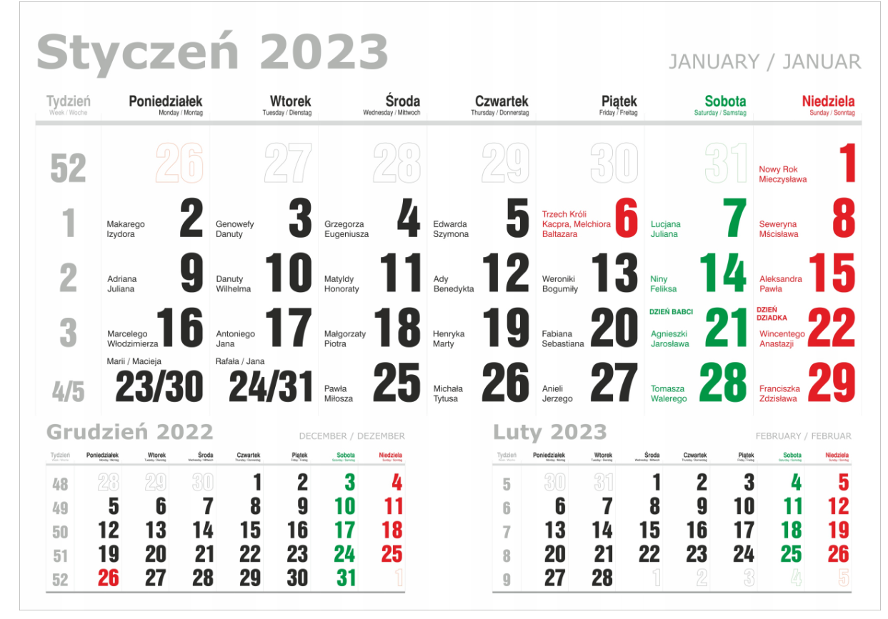 PREZENT NA DZIEŃ BABCI DZIADKA KALENDARZ 2023 - obrazek 12
